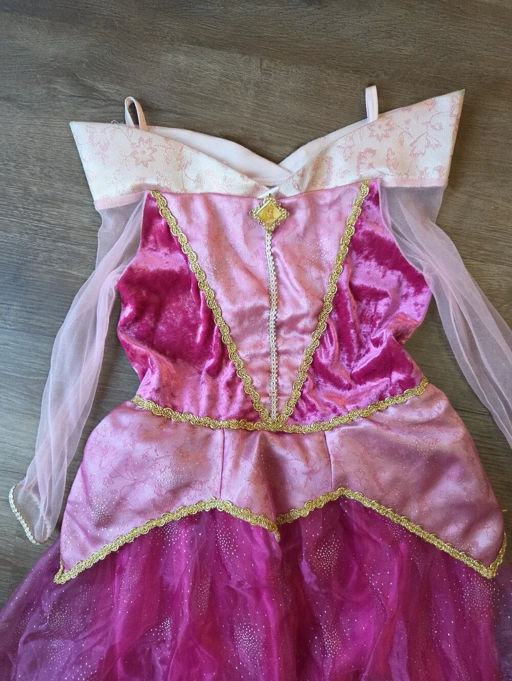 Vintage Y2K Disney Parks Sleeping Beauty (Aurora) Pink Dress Costume Size Large
